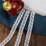 Кружево вязаное (тесьма) 15 мм / 10 метров, цв.02 белый уп. 10 м, Kruzhevo