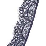 Кружево эластичное (стрейч) 60 мм / 13.71 метра, C147 индиго