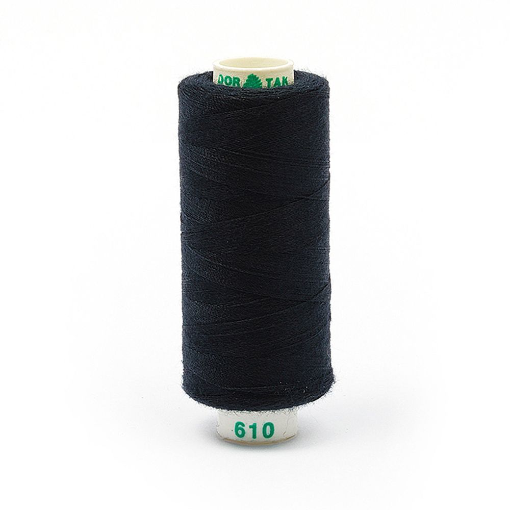 Нитки швейные бытовые Dor Tak 40/2, 366 м / 10 кат., 610 синий