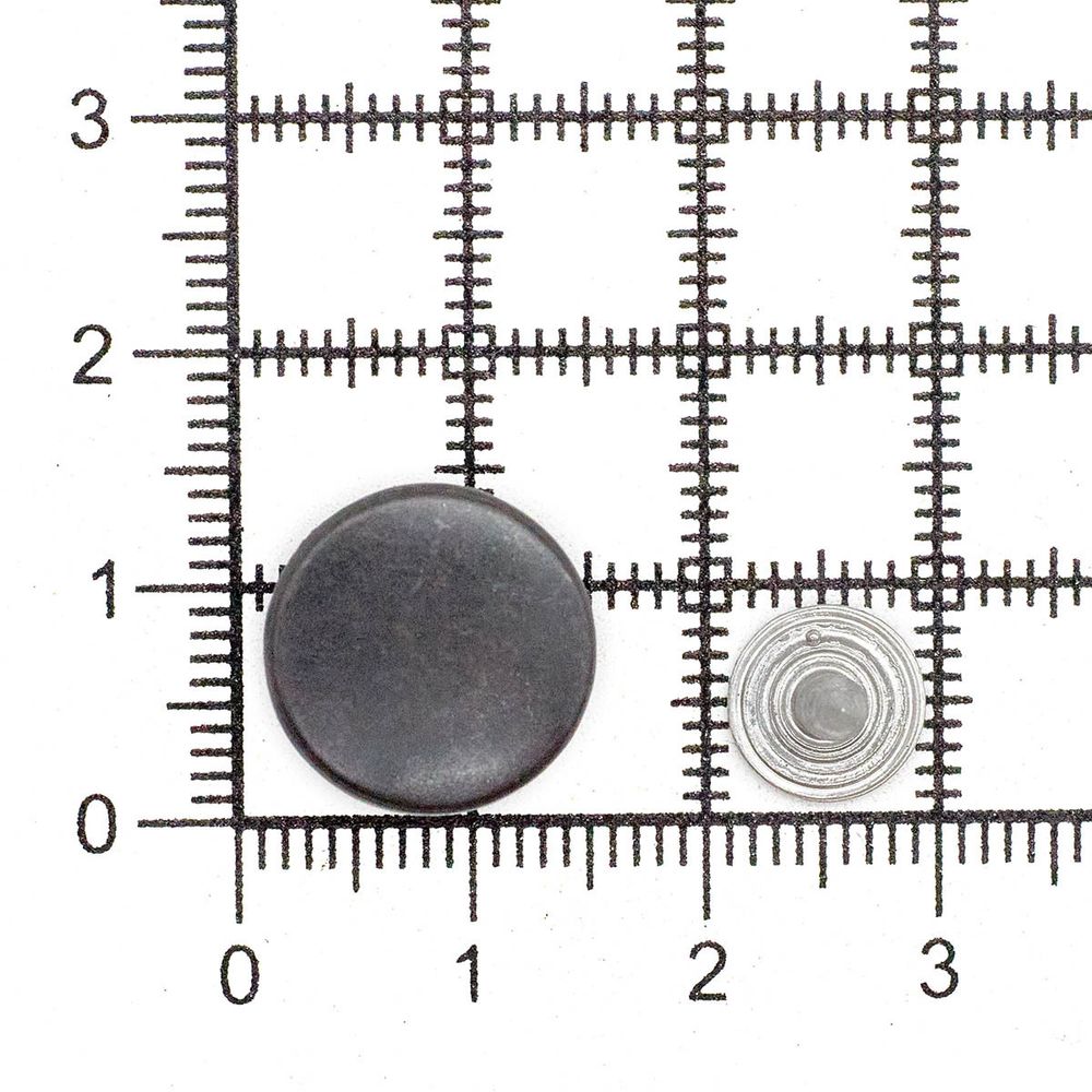 Пуговицы джинсовые ⌀14 мм, фиксированная ножка, сталь, гладкая, оксид, 100 шт, New Star