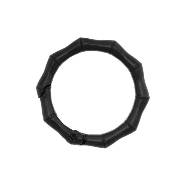 Карабин металл кольцо ⌀32 мм, декоративный, черный матовый, MB_2231, 6 шт