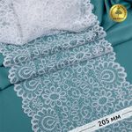 Кружево бельевое эластичное 205 мм / 25 м, 269, цв.01 белый, Kruzhevo