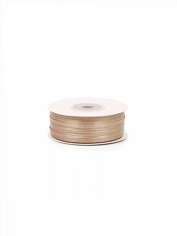 Лента атласная 1-сторонняя 3.0 мм / 100±1 метров, 3009 бежевый, Magic4Hobby