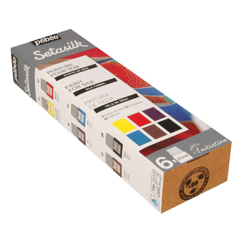 Набор красок Pebeo Setasilk Открытие по шелку 6 цв. 20 мл 756485