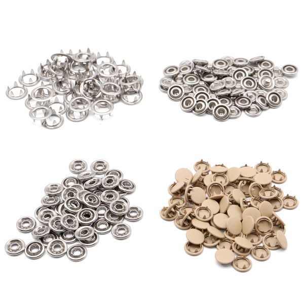 Кнопка рубашечная (джерси) закрытая ⌀9.5 мм, ≈144 шт, МЕТАЛЛ, эмаль, 291 св.бежевый матовый, NEW STAR