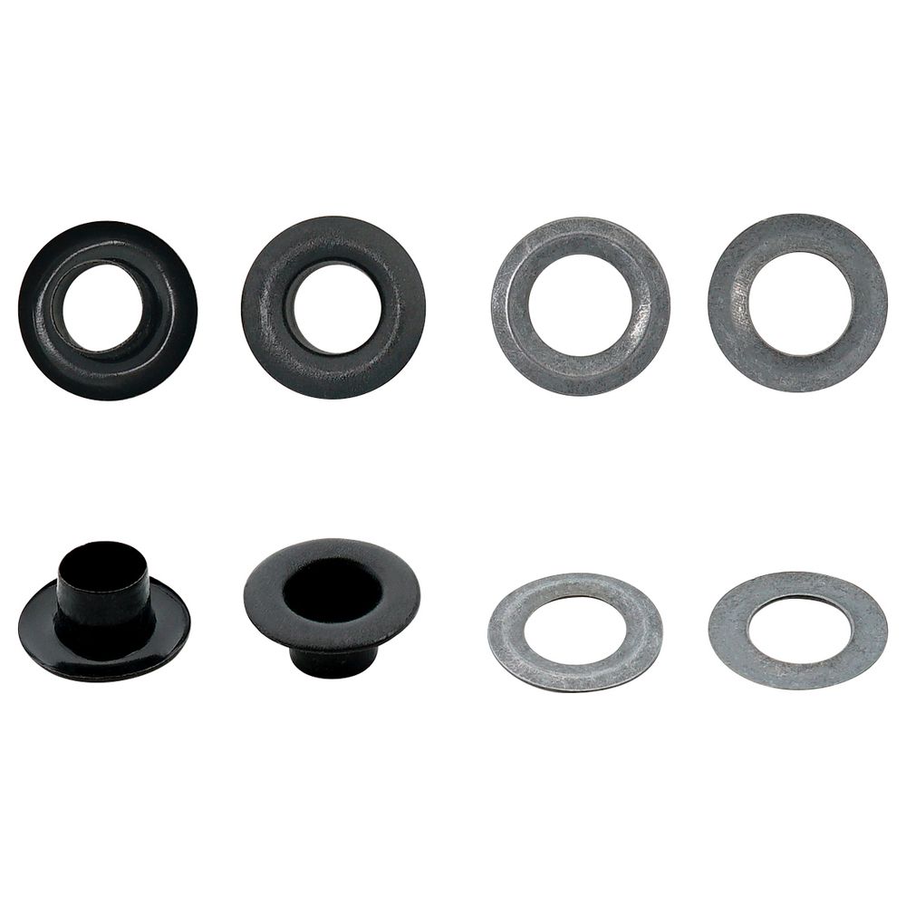 Люверсы металл ⌀_6.0 мм (внутр.), №4, сталь, оксид, 100 шт, New Star