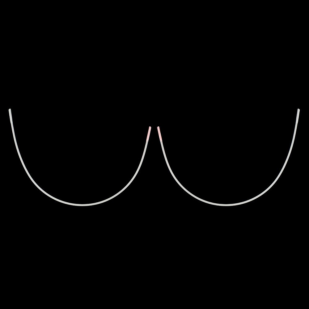 Косточки для бюстгальтера (каркасы) металл 145х260 мм, 50 шт