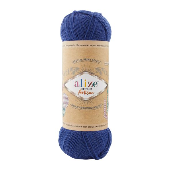 Пряжа Alize (Ализе) Superwash Artisan / уп.5 мот. по 100 г, 420 м, 797 темно-синий
