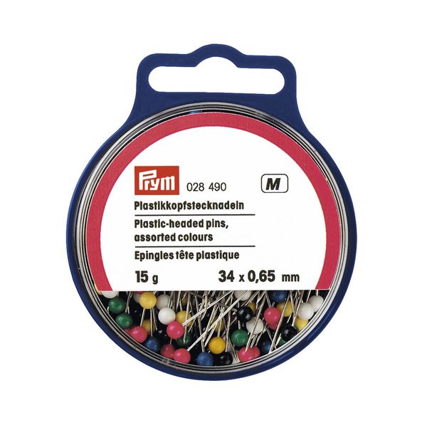 Булавки шарики 34 мм, сталь 15 г, ассорти, Prym 028490