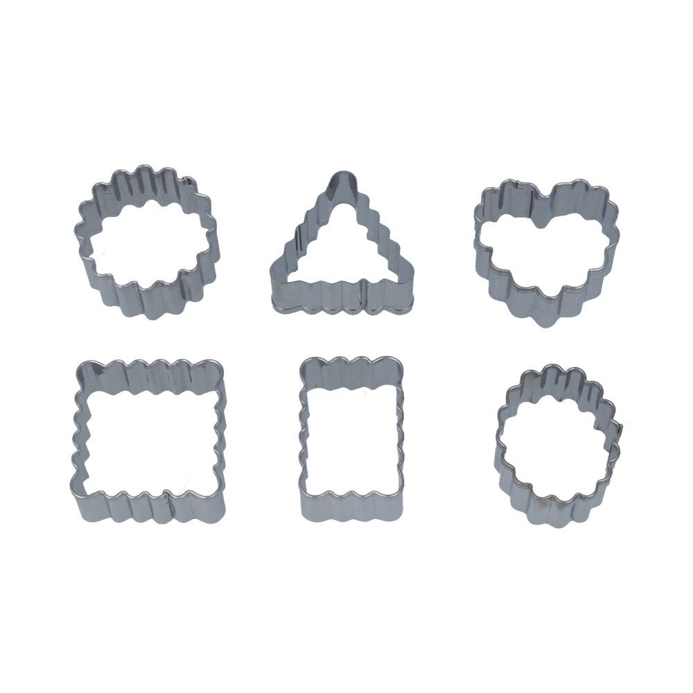Вырубка кондитерская №01 геометрия (металл), 3х3.5 см, 6 шт, S-Chief SHF-0033