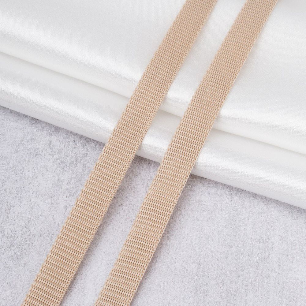 Стропа (ременная лента) 15 мм / 50 метров, 9.6 г/м, ГР, 71 бежевый, 79-20015