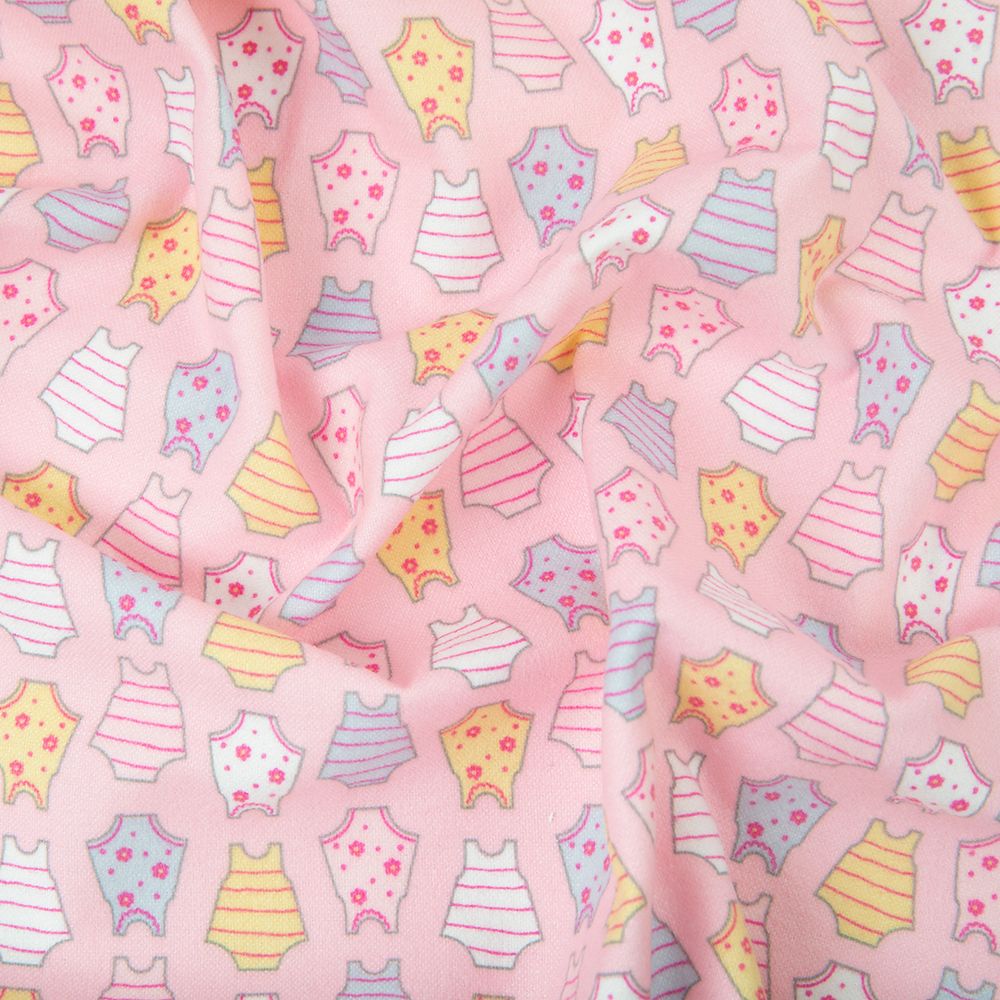 Ткань для пэчворка Peppy Молочные сны фланель, рулон 112 см / 5 метров, МС-05 розовый, Peppy