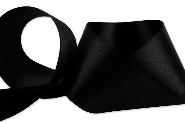 Лента атласная 2-сторонняя 50.0 мм / 33±2 метра, 113 черный, Gamma AL-50D