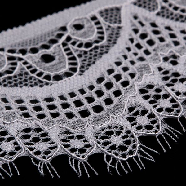 Кружево эластичное (стрейч) 60 мм / 13.71 метра, C154 светло-серый
