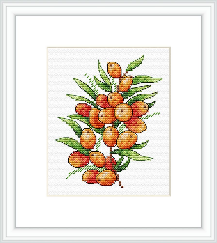 Набор для вышивания нитками МП Студия (Жар-птица), Облепиховое настроение 10х12 см