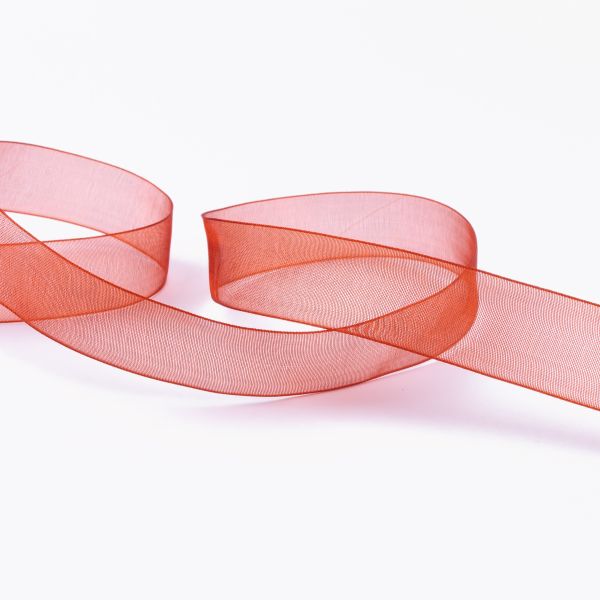 Лента капроновая (органза) 20.0 мм / 22.8±1 метра, 042 т. терракот, Blitz OR-20