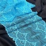 Кружево бельевое эластичное 195 мм / 10 м, цв.A2201 яркая бирюза, Kruzhevo