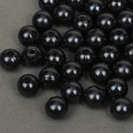 Бусины пластик (перламутр) ⌀8 мм, 500 г, 002 черный (≈2130 шт), Magic4Hobby