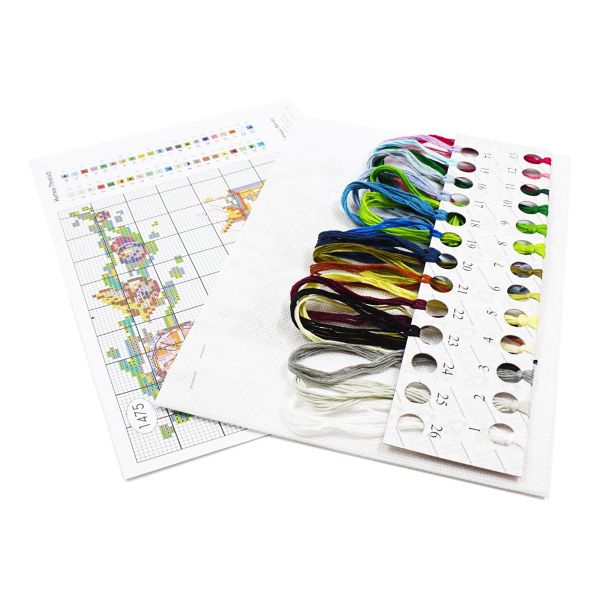 Набор для вышивания нитками Овен 1475, Черничный коктейль 15х24 см