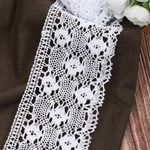 Кружево вязаное (тесьма) 88 мм, 4016A цв.1 белый уп.10м, Kruzhevo