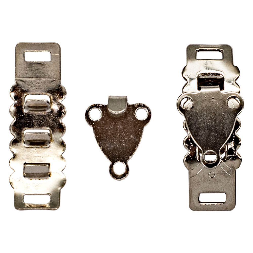 Крючки брючные (юбочные) пришивные 17х13 мм, петля 33х11 мм, 05007, 2 пары Pony