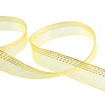 Лента капроновая (органза) 20.0 мм / 25 метров, 014 желтый/золото, Blitz ORT-20