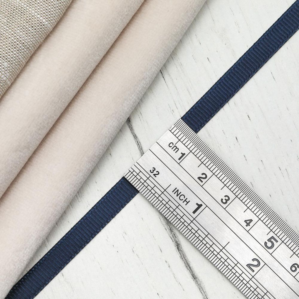 Лента репсовая (в рубчик) 6.0 мм, 159 индиго, уп.18,28 м