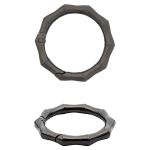 Карабин металл кольцо ⌀32 мм, декоративный, черный никель, MB_2231, 6 шт