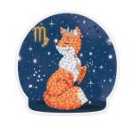 Алмазная (кристальная) мозаика Фрея, магнит Знаки зодиака. Дева, 9х9 см