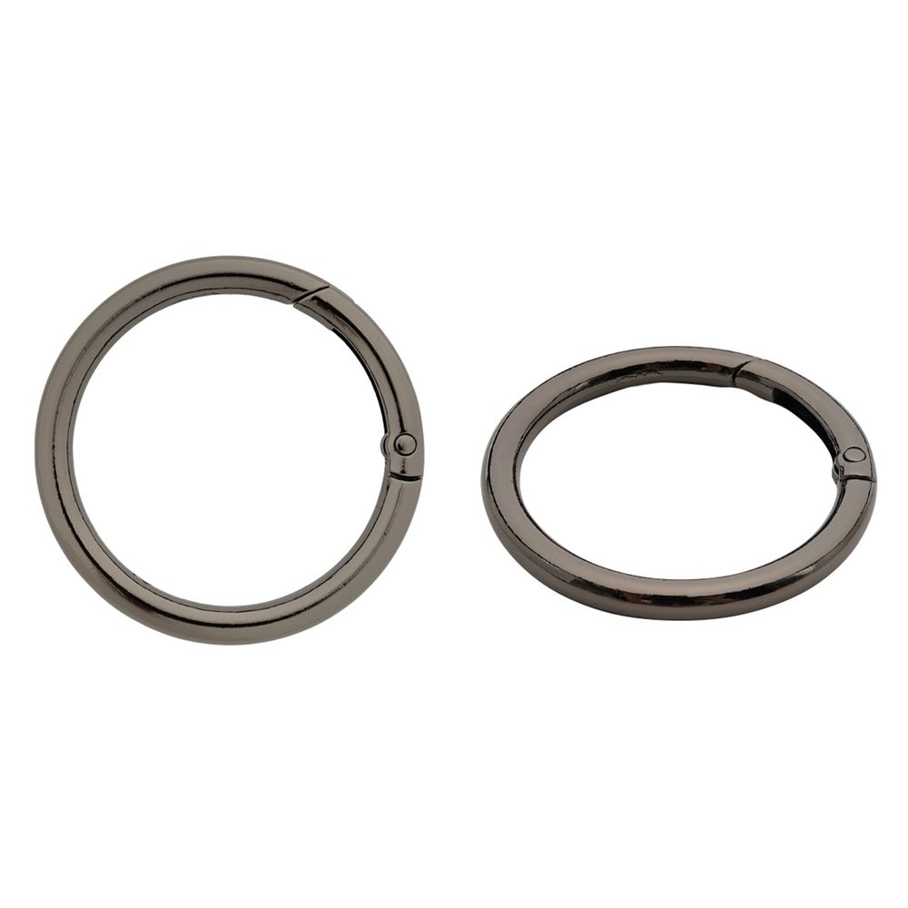 Карабин металл кольцо 38.0 мм (50х50 мм), чер.никель, 5 шт