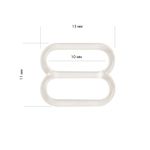 Рамки-регуляторы для бюстгальтера пластик 10.0 мм, прозрачный, 100 шт