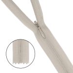 Молния потайная (скрытая) Т3 (3 мм) 1 зам., н/раз., 20 см, св.бежевый, 31206 / 20, 10 шт