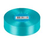 Лента атласная 1-сторонняя 25.0 мм / 33±2 метра, №047 лазурный, в термоплёнке, Gamma