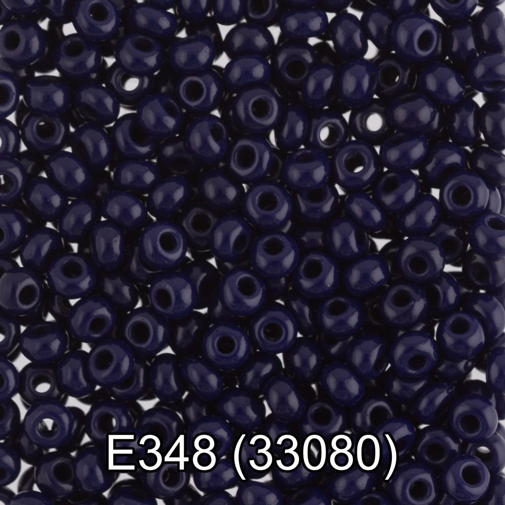 Бисер Gamma 10/0 (2.3 мм), 50 г, E348 сине-черный, 33080, круглый 5