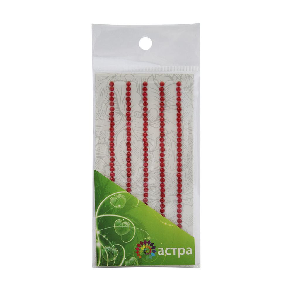 Декоративные наклейки "Жемчуг", 3 мм, Астра, Z1 красный