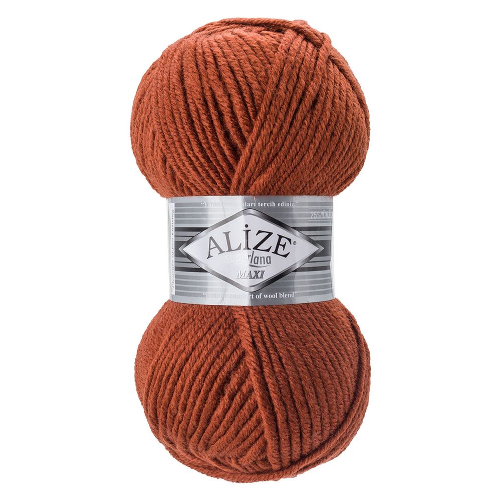 Пряжа Alize (Ализе) Superlana Maxi / уп.5 мот. по 100 г, 100м, 597 кирпичный
