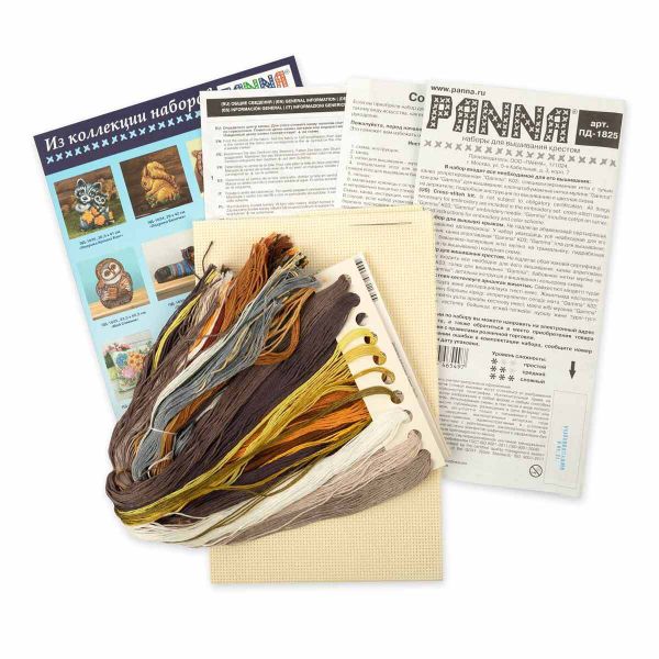 Набор для вышивания нитками Panna, Мой Совенок, 33,5х42 см