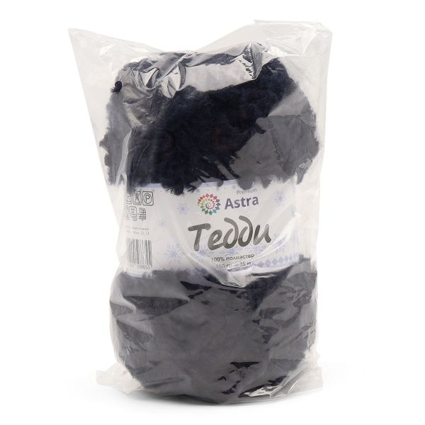 Пряжа Astra Premium (Астра Премиум) Тедди букле / уп.1 мот. по 150 г, 35 м, 09 т-синий