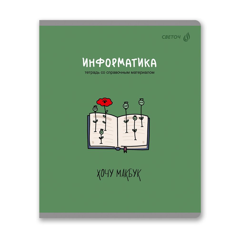 Тетрадь со справочным материалом Большая перемена, выбор.лак, A5 48 л. на скобе 65 г/м², белизна 100% 10 шт клетка, 01819 Большая перемена Информатика, Светоч Т280
