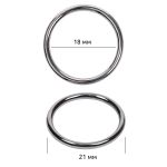 Кольца для купальника металл ⌀18.0 мм, никель, 018E.SW, 100 шт