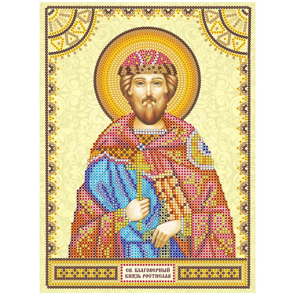 Рисунок для вышивания бисером Абрис Арт, Святой Ростислав 17х23см, ACK-138