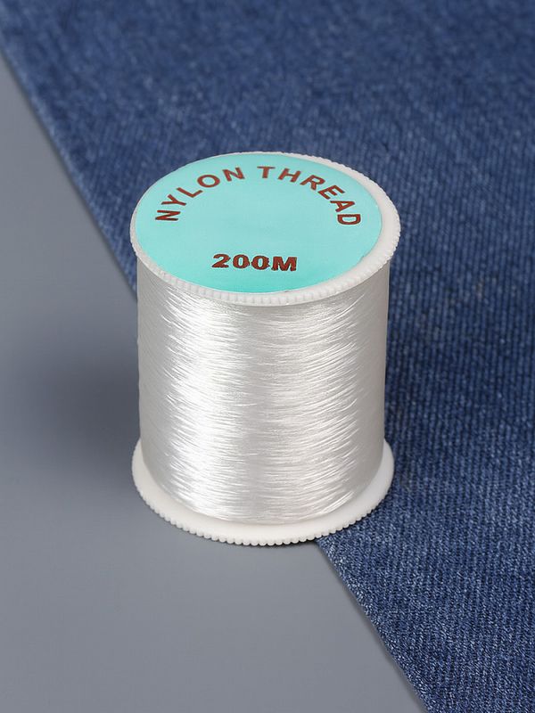 Нить прозрачная (мононить) 0.15 мм / 12 кат. по 200 метров, белый, Ideal