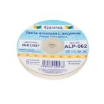 Лента атласная с рисунком _6.0 мм / 22.8 метров, R3/007 ромбики/персиковый, Gamma ALP-062