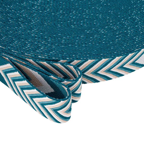 Стропа (ременная лента) 38 мм / 45.72 метра, [38.82 г/пог.м], с принтом 2-сторонняя, D142 джинсовый/белый, 3Al354