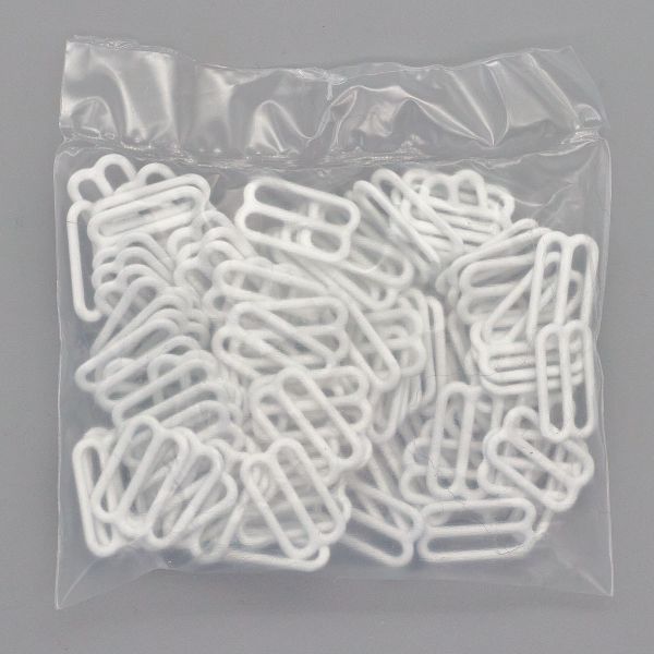 Рамки-регуляторы для бюстгальтера металл 14.0 мм, белый, 100 шт