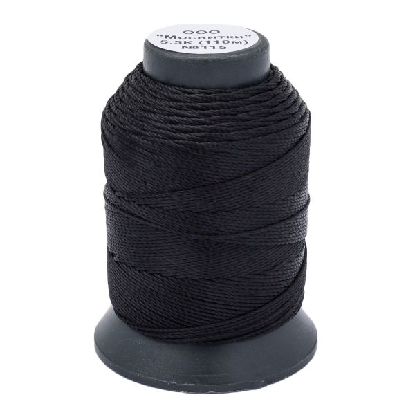 Нитки капроновые 5,5К, 110м, 115 черный, 9 катушек