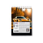 Блокнот на гребне, выборочный лак, A6 60 л., 4 шт, клетка, Крутые тачки 01217, Светоч Б123