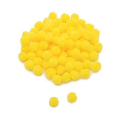 Помпоны декоративные ⌀10мм, 100 шт/упак, Astra&Craft (PA-013 желтый)