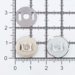 Кнопка магнитная металл ⌀14.0 мм, никель, 20 шт, S090662