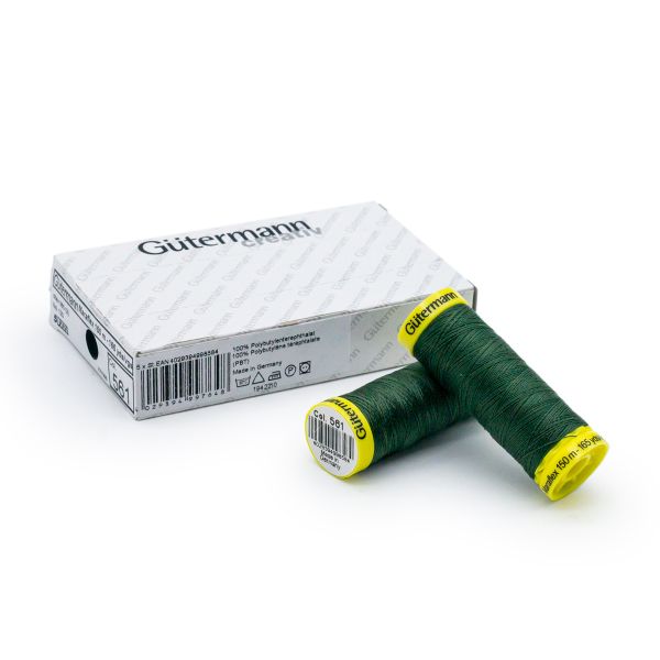 Нитки для трикотажа Gutermann Maraflex, 150м, 561 серо-зеленый, 5 катушек
